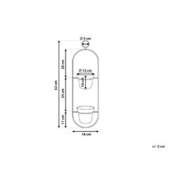 Beliani Plantenbak Voor Buiten AGIOS - Zwart Ijzer -VIDAXL || Prosperplast || Decoris Winkel 1000005212 0102