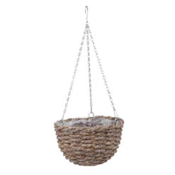 Plantenpot - Bruin - Rieten Mand - Hanging Basket - 31 Cm