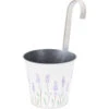 Merkloos Plantenpot Met Ophanghaak - Zink - Creme Wit - 14 X 13 X 26 Cm -VIDAXL || Prosperplast || Decoris Winkel 1000042952