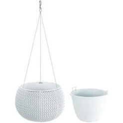 Prosperplast Prosperplats Bloempot Splofy Hangend - Wit - Kunststof - 29 Cm