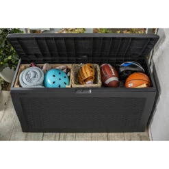 Keter Samoa Opbergbox - 270 L - 117x45x57 Cm - Grafiet -VIDAXL || Prosperplast || Decoris Winkel 1214529746 0102