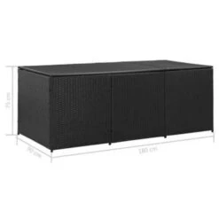 VidaXL Tuinbox 180x90x75 Cm Poly Rattan Zwart -VIDAXL || Prosperplast || Decoris Winkel 15b365fe74ae4b1da9a33dfaee31d09e