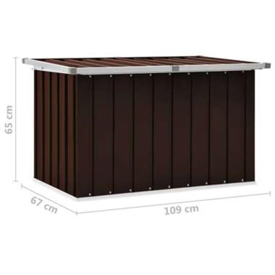 VidaXL Tuinbox 109x67x65 Cm Bruin 6 VidaXL Tuinbox 109x67x65 Cm Bruin - Afbeelding 4