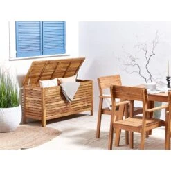 Beliani Kist RIVIERA - Lichte Houtkleur Acaciahout -VIDAXL || Prosperplast || Decoris Winkel 32a502695710400a91f6e1e66035954c