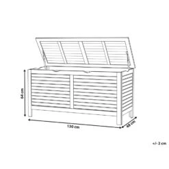 Beliani Kist RIVIERA - Lichte Houtkleur Acaciahout -VIDAXL || Prosperplast || Decoris Winkel 336eb81c016442a09d9089e026ff440f 1