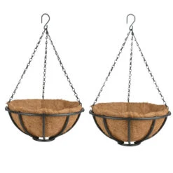 Esschert Design Hanging Basket - Metaal - Zwart - Met Inlegvel - 30 Cm -VIDAXL || Prosperplast || Decoris Winkel add8b106e7f34dc8b5bb2f42c381fc5b