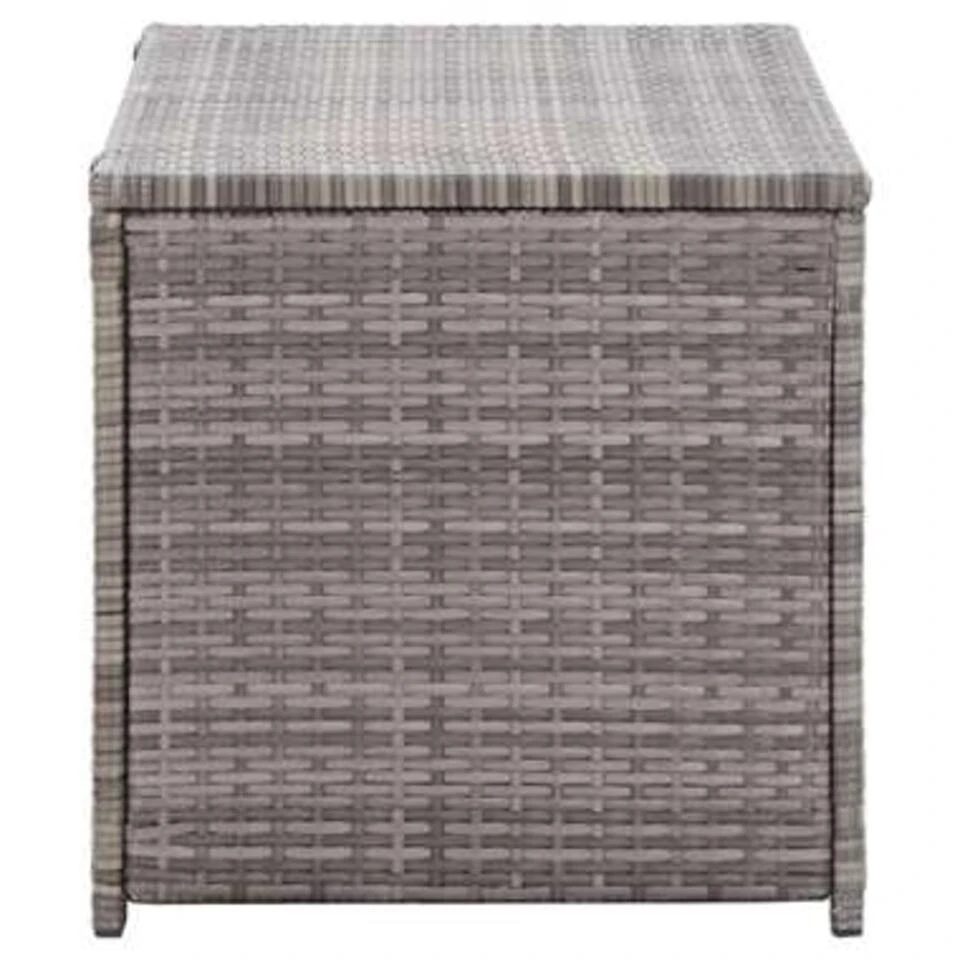 VidaXL Tuinbox 100x50x50 Cm Poly Rattan Grijs 6 VidaXL Tuinbox 100x50x50 Cm Poly Rattan Grijs - Afbeelding 4